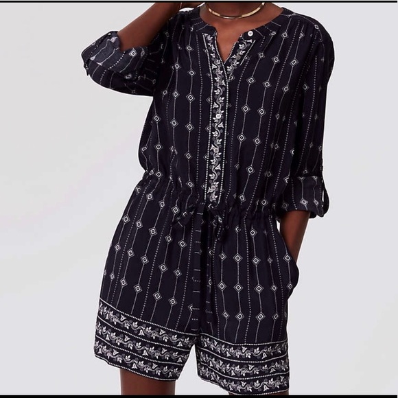 LOFT Pants - Blue romper